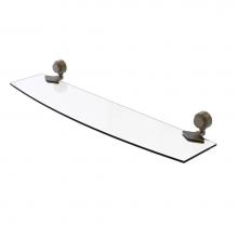 Allied Brass 433G/24-ABR - Venus Collection 24 Inch Glass Shelf with Groovy Accents