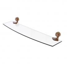 Allied Brass 433G/24-BBR - Venus Collection 24 Inch Glass Shelf with Groovy Accents