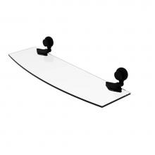 Allied Brass 433T/18-BKM - Venus Collection 18 Inch Glass Shelf with Twist Accents