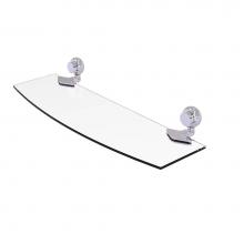 Allied Brass 433T/18-PC - Venus Collection 18 Inch Glass Shelf with Twist Accents