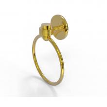 Allied Brass 7116G-PB - Satellite Orbit One Collection Towel Ring with Groovy Accent