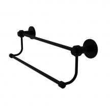 Allied Brass 9072G/18-BKM - Mercury Collection 18 Inch Double Towel Bar with Groovy Accents