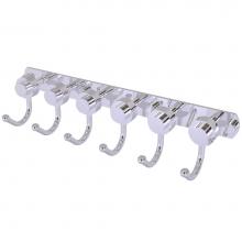 Allied Brass 920-6-PC - Mercury Collection 6 Position Tie and Belt Rack with Smooth Accent