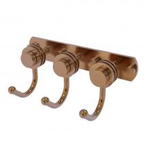 Allied Brass 920D-3-BBR - Mercury Collection 3 Position Multi Hook with Dotted Accent