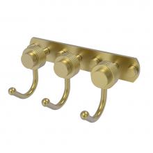 Allied Brass 920G-3-SBR - Mercury Collection 3 Position Multi Hook with Groovy Accent