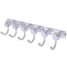 Allied Brass 920T-6-SCH - Mercury Collection 6 Position Tie and Belt Rack with Twisted Accent