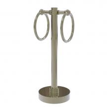 Allied Brass 953D-PNI - Vanity Top 2 Towel Ring Guest Towel Holder with Dotted Accents