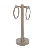 Allied Brass 953G-PEW - Vanity Top 2 Towel Ring Guest Towel Holder with Groovy Accents