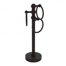 Allied Brass 983G-ORB - Vanity Top 3 Towel Ring Guest Towel Holder with Groovy Accents