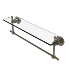 Allied Brass AP-1TB/22-ABR - Astor Place 22 Inch Glass Vanity Shelf with Integrated Towel Bar
