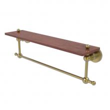 Allied Brass AP-1TB-22-IRW-SBR - Astor Place Collection 22 Inch Solid IPE Ironwood Shelf with Integrated Towel Bar