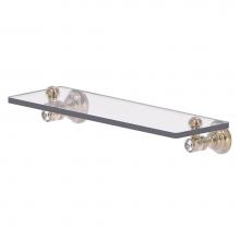 Allied Brass CC-1-16-PEW - Carolina Crystal Collection 16 Inch Glass Shelf - Antique Pewter