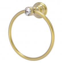 Allied Brass CC-16-SBR - Carolina Crystal Collection Towel Ring - Satin Brass