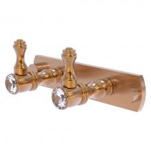 Allied Brass CC-20-2-BBR - Carolina Crystal Collection 2 Position Multi Hook - Brushed Bronze