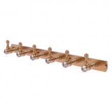 Allied Brass CC-20-6-BBR - Carolina Crystal Collection 6 Position Tie and Belt Rack - Brushed Bronze