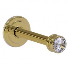 Allied Brass CC-22-UNL - Carolina Crystal Retractable Wall Hook - Unlacquered Brass