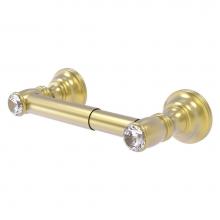 Allied Brass CC-24-SBR - Carolina Crystal Collection 2 Post Toilet Tissue Holder - Satin Brass