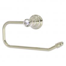 Allied Brass CC-24E-PNI - Carolina Crystal Collection Euro Style Toilet Tissue Holder - Polished Nickel