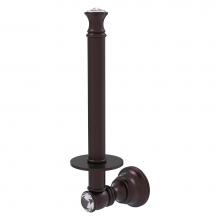 Allied Brass CC-24U-ABZ - Carolina Crystal Collection Upright Toilet Paper Holder - Antique Bronze