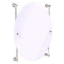 Allied Brass CC-27-91-SN - Carolina Crystal Collection Oval Frameless Rail Mounted Mirror - Satin Nickel