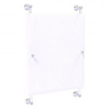 Allied Brass CC-27-92-SCH - Carolina Crystal Collection Rectangular Frameless Rail Mounted Mirror - Satin Chrome