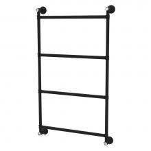 Allied Brass CC-28-18-BKM - Carolina Crystal Collection 4 Tier 18 Inch Ladder Towel Bar - Matte Black