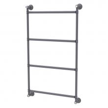 Allied Brass CC-28-18-GYM - Carolina Crystal Collection 4 Tier 18 Inch Ladder Towel Bar - Matte Gray