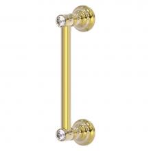 Allied Brass CC-3-8-UNL - Carolina Crystal Collection 8 Inch Door Pull - Unlacquered Brass