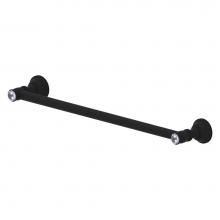 Allied Brass CC-41-18-BKM - Carolina Crystal Collection 18 Inch Towel Bar - Matte Black