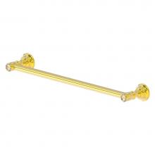 Allied Brass CC-41-24-PB - Carolina Crystal Collection 24 Inch Towel Bar - Polished Brass