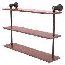 Allied Brass CC-5-22-IRW-VB - Carolina Crystal Collection 22 Inch Triple Wood Shelf - Venetian Bronze