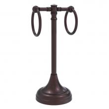 Allied Brass CC-53-ABZ - Carolina Crystal Collection 2 Ring Guest Towel Stand - Antique Bronze