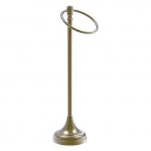 Allied Brass CC-54-ABR - Carolina Crystal Collection Guest Towel Ring Stand - Antique Brass