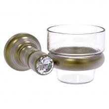 Allied Brass CC-64-ABR - Carolina Crystal Collection Wall Mounted Votive Candle Holder - Antique Brass