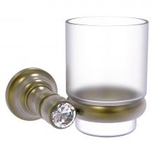 Allied Brass CC-66-ABR - Carolina Crystal Collection Wall Mounted Tumbler Holder - Antique Brass