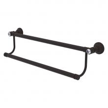 Allied Brass CC-72-18-ORB - Carolina Crystal Collection 18 Inch Double Towel Bar - Oil Rubbed Bronze