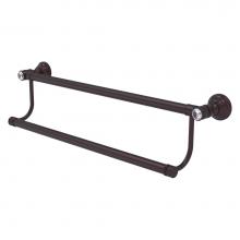Allied Brass CC-72-24-ABZ - Carolina Crystal Collection 24 Inch Double Towel Bar - Antique Bronze