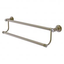 Allied Brass CC-72-30-ABR - Carolina Crystal Collection 30 Inch Double Towel Bar - Antique Brass