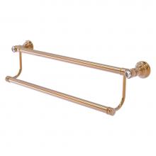 Allied Brass CC-72-36-BBR - Carolina Crystal Collection 36 Inch Double Towel Bar - Brushed Bronze