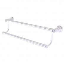 Allied Brass CC-72-36-PC - Carolina Crystal Collection 36 Inch Double Towel Bar - Polished Chrome