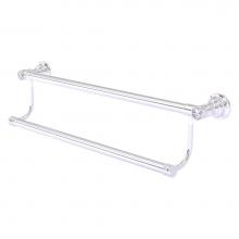 Allied Brass CC-72-36-SCH - Carolina Crystal Collection 36 Inch Double Towel Bar - Satin Chrome