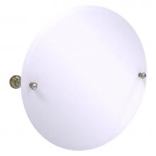 Allied Brass CC-90-ABR - Carolina Crystal Collection Frameless Round Tilt Mirror with Beveled Edge - Antique Brass