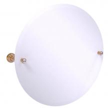 Allied Brass CC-90-BBR - Carolina Crystal Collection Frameless Round Tilt Mirror with Beveled Edge - Brushed Bronze