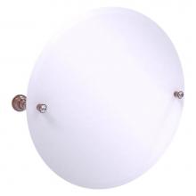 Allied Brass CC-90-CA - Carolina Crystal Collection Frameless Round Tilt Mirror with Beveled Edge - Antique Copper