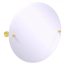 Allied Brass CC-90-PB - Carolina Crystal Collection Frameless Round Tilt Mirror with Beveled Edge - Polished Brass