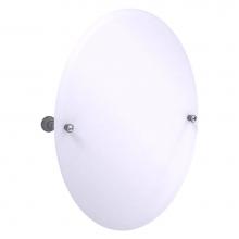 Allied Brass CC-91-GYM - Carolina Crystal Collection Frameless Oval Tilt Mirror with Beveled Edge - Matte Gray