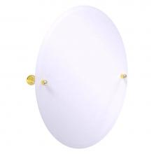 Allied Brass CC-91-PB - Carolina Crystal Collection Frameless Oval Tilt Mirror with Beveled Edge - Polished Brass