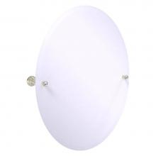 Allied Brass CC-91-PNI - Carolina Crystal Collection Frameless Oval Tilt Mirror with Beveled Edge - Polished Nickel
