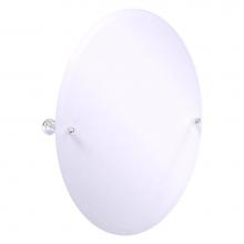 Allied Brass CC-91-SCH - Carolina Crystal Collection Frameless Oval Tilt Mirror with Beveled Edge - Satin Chrome
