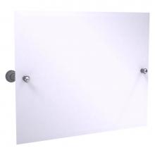 Allied Brass CC-93-GYM - Carolina Crystal Collection Landscape Rectangular Tilt Mirror with Beveled Edge - Matte Gray